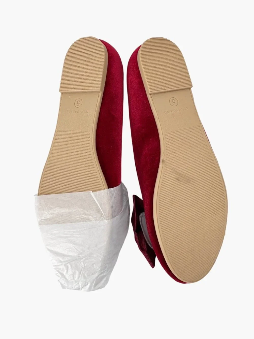 NEW Cat & Jack Girls' Perla Ballet Flats - Red - Size 5